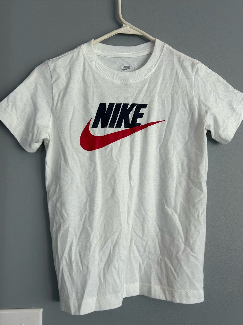 Nike White The Nike Tee with Gray Logo